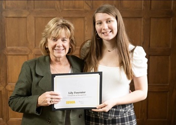 Lily Fourier with President Wilson