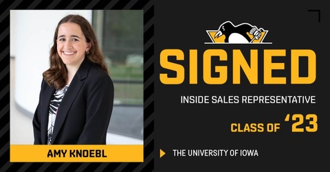 Picture of Amy Knoebl's welcome from the Pittsburgh Penguins