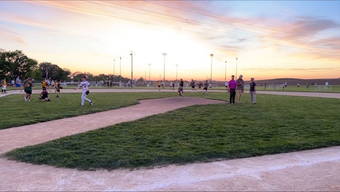 Picture of the Field of Dreams at sunset