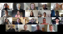 Picture of the kids on course practicum participants