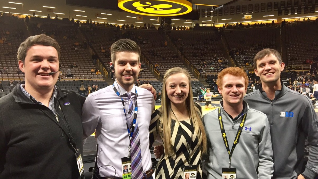 Event management students at a Hawkeye event